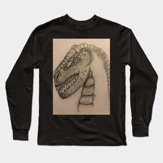 Dragon Head Long Sleeve T-Shirt by DarkAngel1200